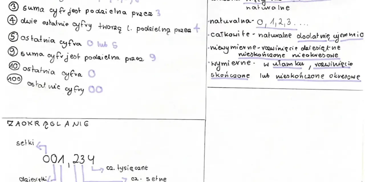 Podział liczby, zasady podzielności i zaokrąglanie – to matematyczne zagadnienia, które przypominają lekcję z epoki "Zbrodni i kary".