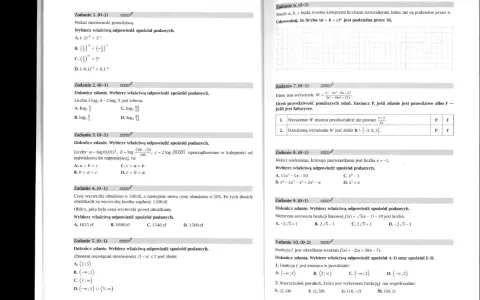 Arkusz egzaminacyjny nr 4, zadanie 1-10. Matematyczne wyzwania dla szewców bohaterów.